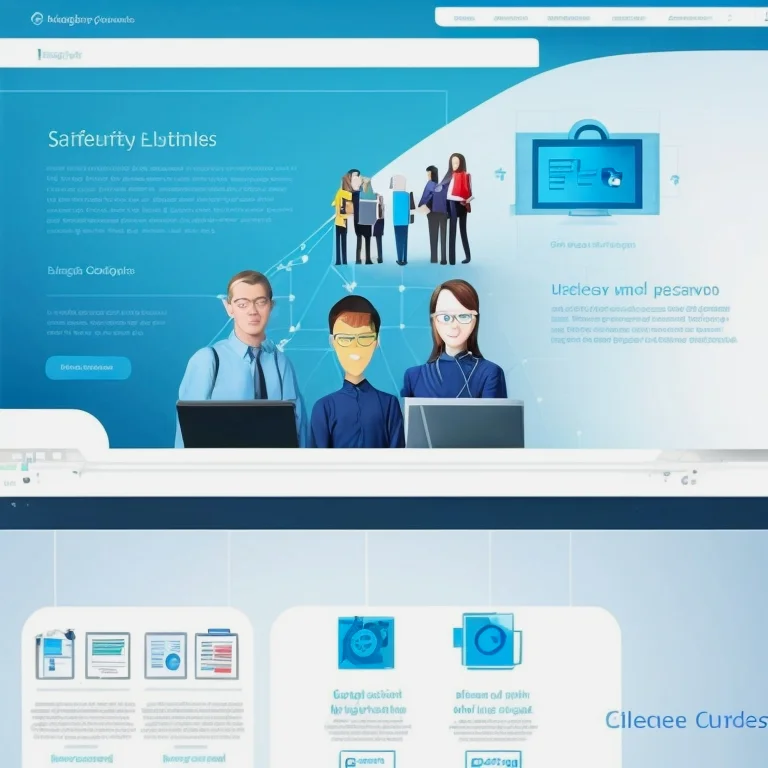 Laptop with cybersecurity graphics